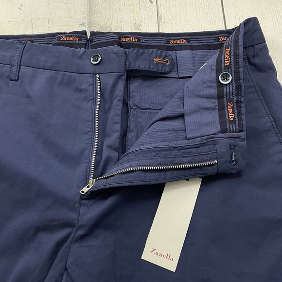 Zanella Noah Men's W36 x L36 Blue Stretch Flat Front Khaki Chino Pants NWT - Picture 6 of 11